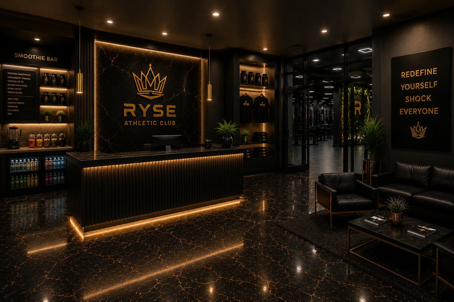 Inside Ryse Athletic Club